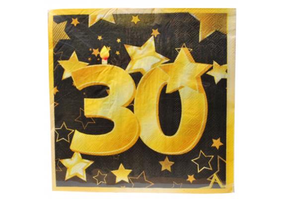 Servietten gold 30. Geburtstag