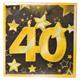 Servietten gold 40. Geburtstag
