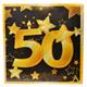 Servietten gold 50. Geburtstag