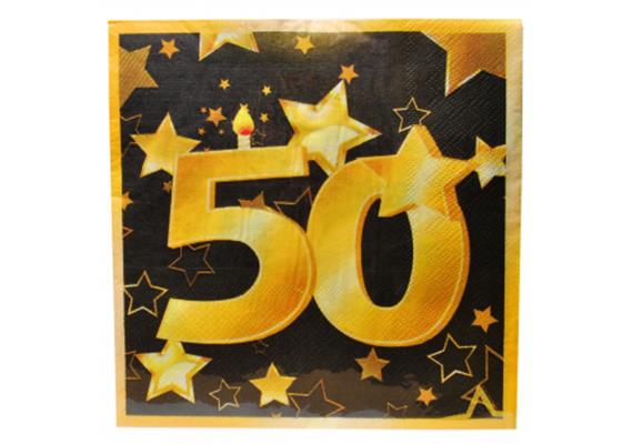 Servietten gold 50. Geburtstag