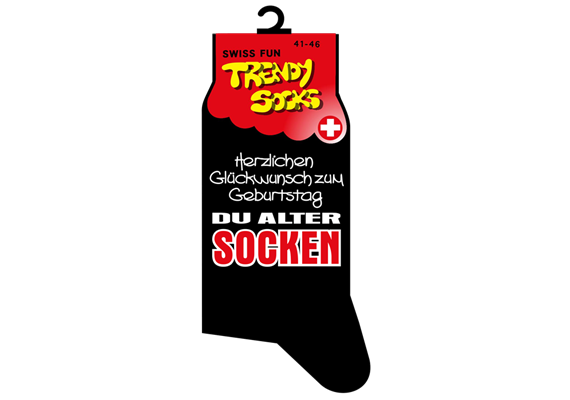 Socken Glückwunsch alter Socken