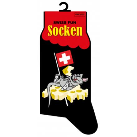 Socken Maus Schweizer Käse