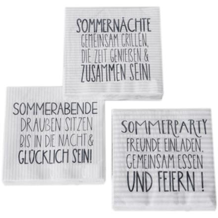 Sommerparty Servietten (3 sort.)