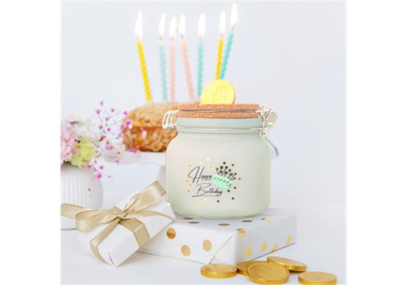 Sparglas Happy Birthday Trendy | Bild 3