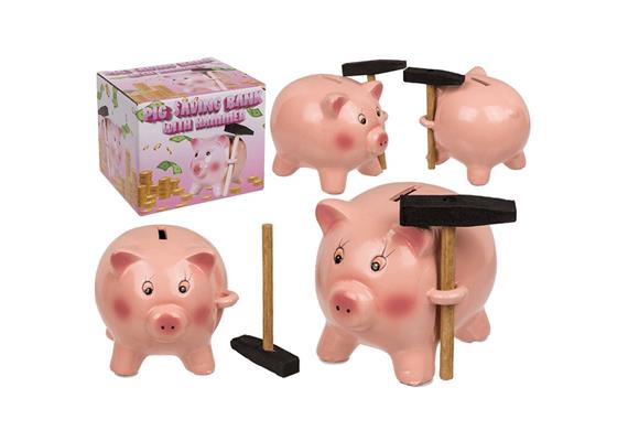 Sparschwein mit Hammer (12,5 cm) | Bild 2