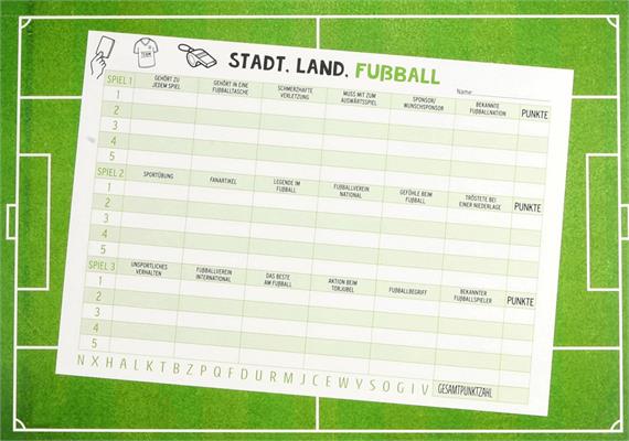 Spielblock STADT LAND FUSSBALL | Bild 2