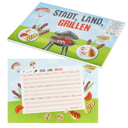 Spielblock STADT LAND GRILLEN