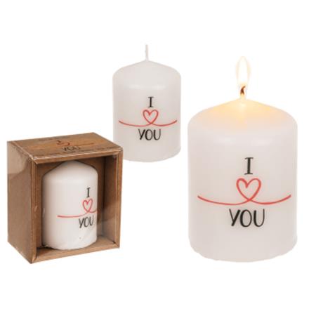 Spruchkerze I love you