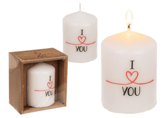 Spruchkerze I love you | Bild 1