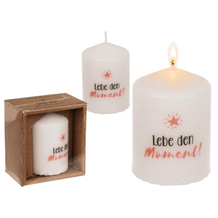 Spruchkerze Lebe Moment