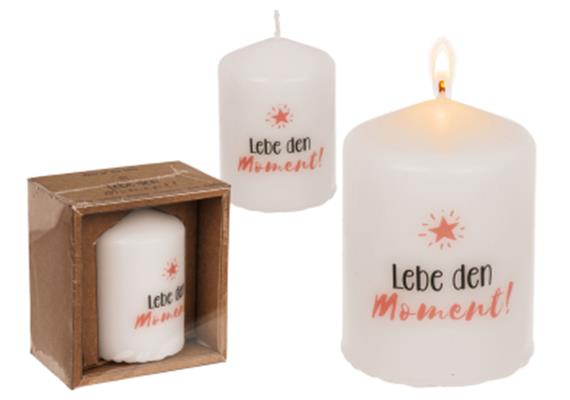 Spruchkerze Lebe Moment