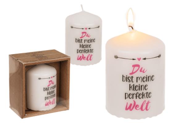 Spruchkerze Perfekte Welt