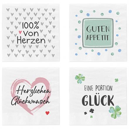 Sprüche Servietten Servietten (4 sort.)