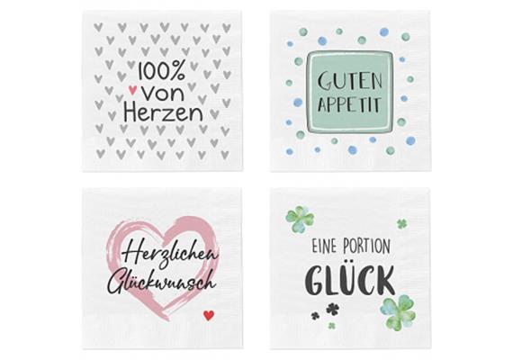 Sprüche Servietten Servietten (4 sort.)