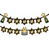 Sternwimpel Girlande 18. Geburtstag