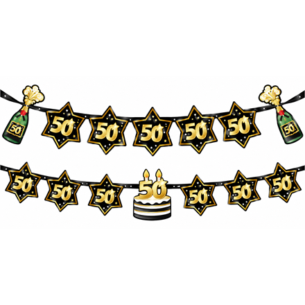 Sternwimpel Girlande 50. Geburtstag