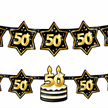 Sternwimpel Girlande 50. Geburtstag | Bild 1