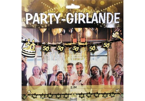 Sternwimpel Girlande 50. Geburtstag | Bild 2