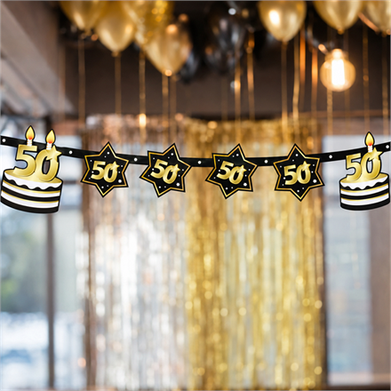 Sternwimpel Girlande 50. Geburtstag