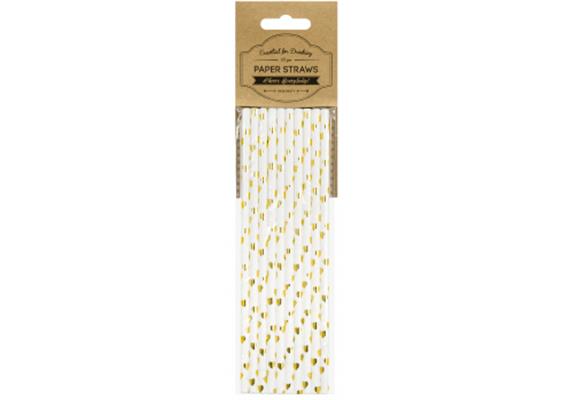 Strohhalme Herz gold | Bild 3