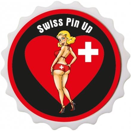 Swiss Pin Up Flaschenöffner