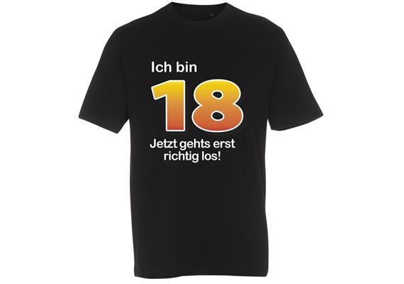 T-Shirt 18. Geburtstag Jetzt gehts los - XL
