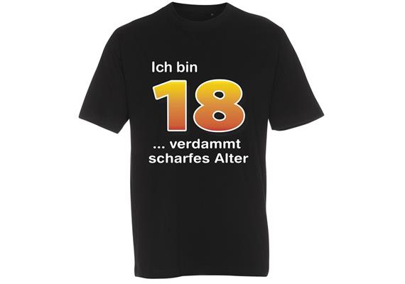 T-Shirt 18. Geburtstag scharf - XL