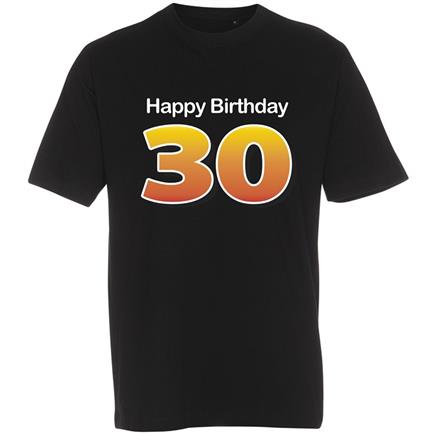 T-Shirt 30. Geburtstag Happy Birthday