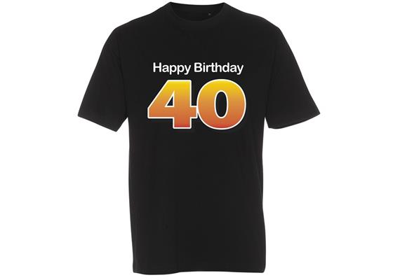 T-Shirt 40. Geburtstag Happy Birthday - M
