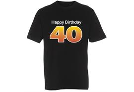 T-Shirt 40. Geburtstag Happy Birthday - M