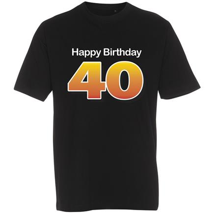 T-Shirt 40. Geburtstag Happy Birthday