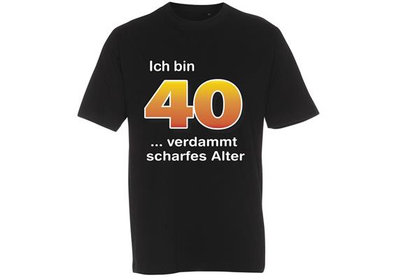 T-Shirt 40. Geburtstag scharf - XL