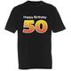 T-Shirt 50. Geburtstag Happy Birthday - XL