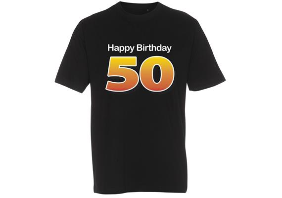 T-Shirt 50. Geburtstag Happy Birthday - XL