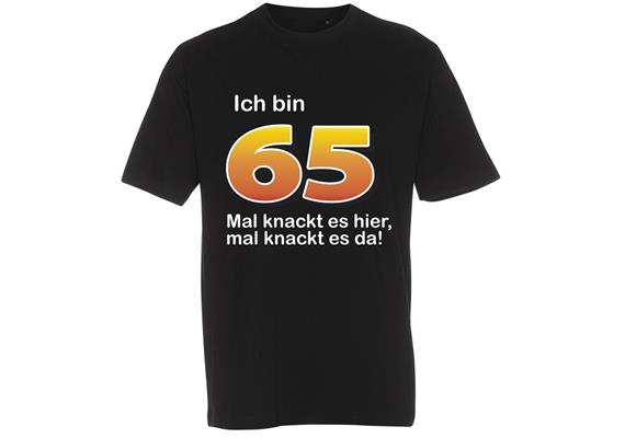T-Shirt 65. Geburtstag knackig - M