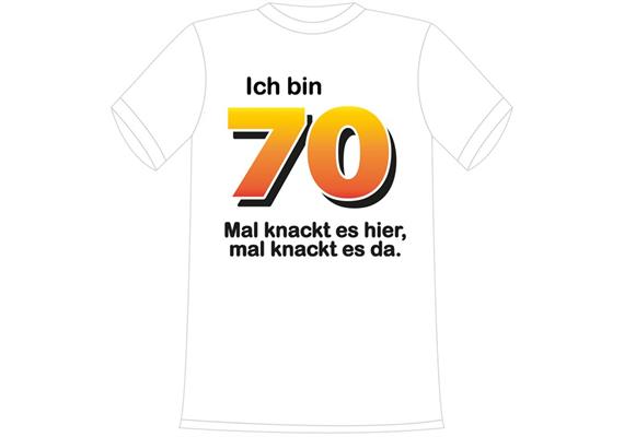 T-Shirt 70. Geburtstag knackig - S