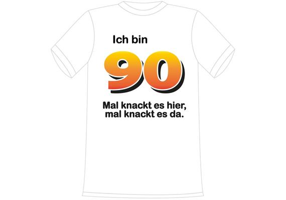 T-Shirt 90. Geburtstag knackig - S
