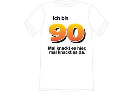 T-Shirt 90. Geburtstag knackig - XL