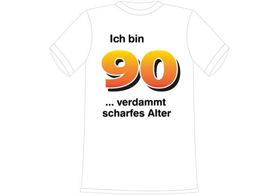 T-Shirt 90. Geburtstag scharf - S