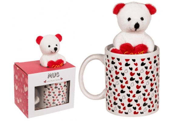 Tasse Herzchen mit Plüschbär | Bild 1