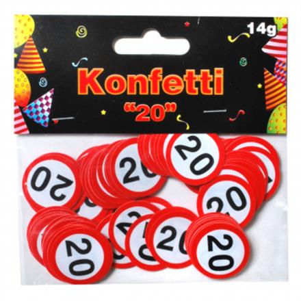 Tischkonfetti 20. Geburtstag