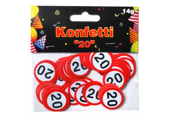 Tischkonfetti 20. Geburtstag