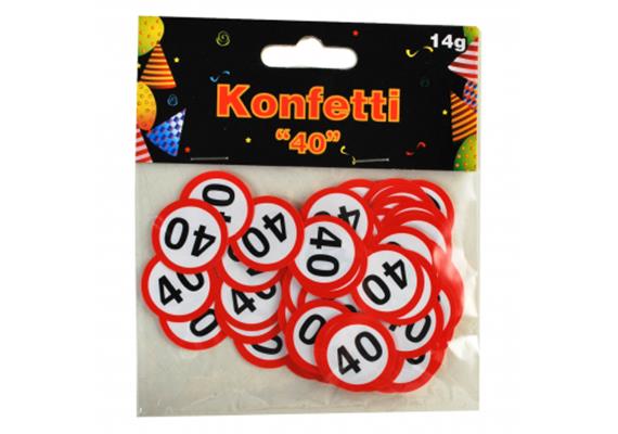 Tischkonfetti 40. Geburtstag