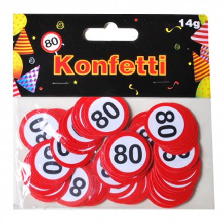 Tischkonfetti 80. Geburtstag