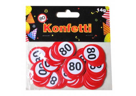 Tischkonfetti 80. Geburtstag