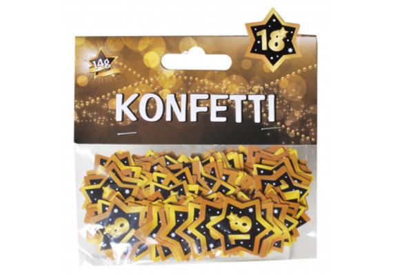 Tischkonfetti gold 18. Geburtstag