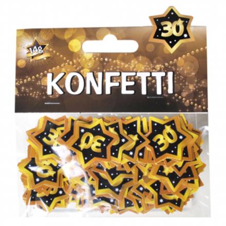 Tischkonfetti gold 30. Geburtstag