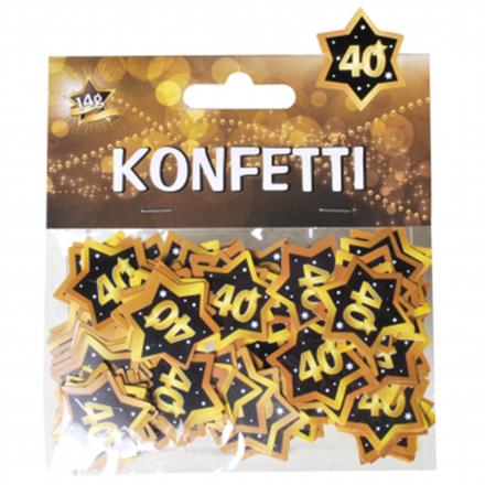 Tischkonfetti gold 40. Geburtstag
