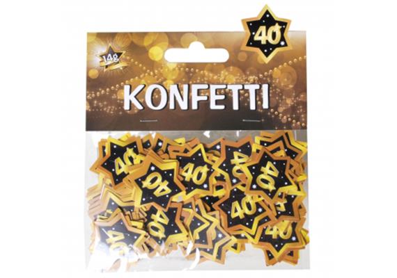 Tischkonfetti gold 40. Geburtstag