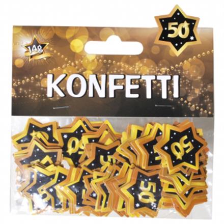 Tischkonfetti gold 50. Geburtstag